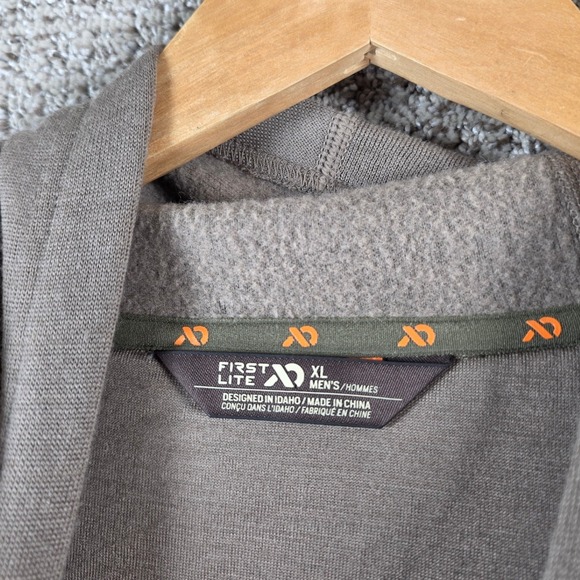 First Lite Furnace Hoody Mens XL Merino Wool Pullover Hoodie Snap Neck Jacket - Picture 5 of 13